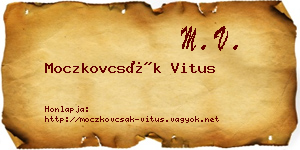 Moczkovcsák Vitus névjegykártya